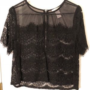 NWOT Lace Black top